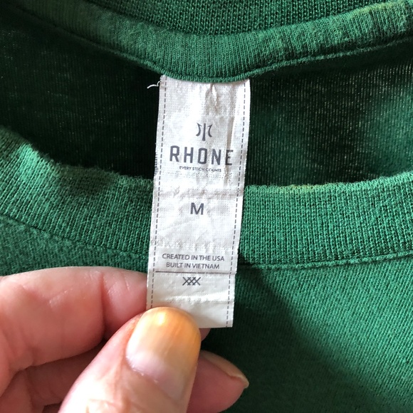 Rhone Men's Training T-Shirt, Dark Green Size Medium - Picture 2 of 5